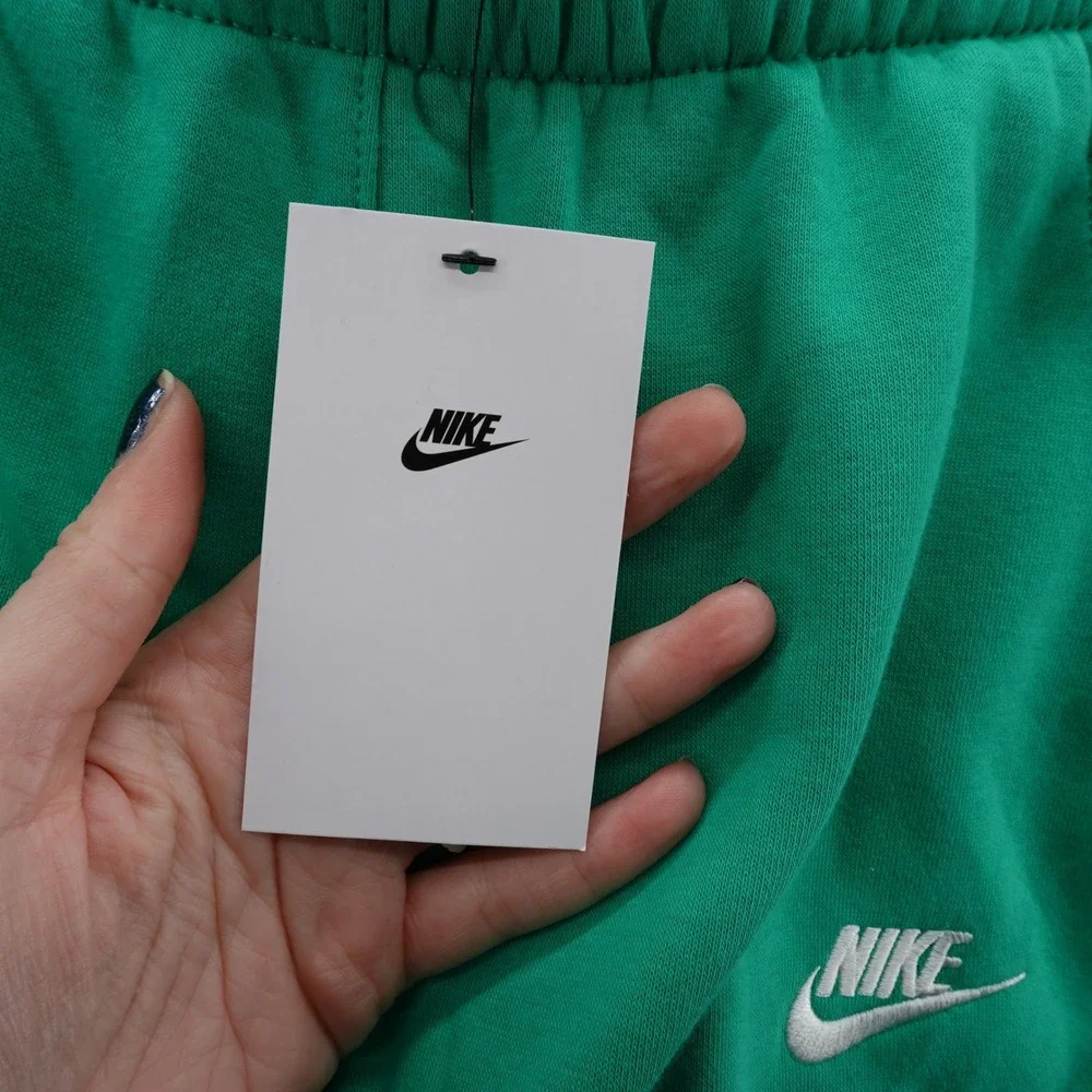 Nike Club Fleece Kids Jogger Sweatpants Green Elastic Waist Youth Large NEW‎